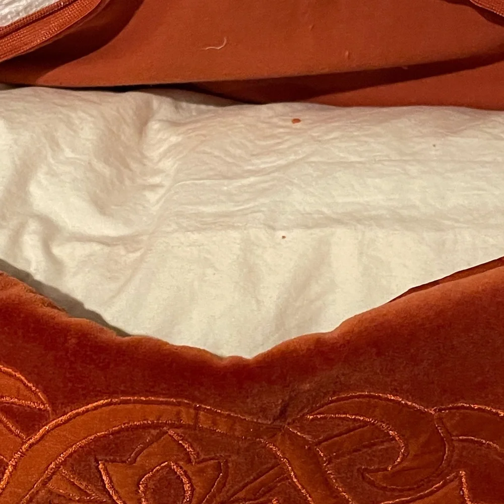 Restoration Hardware Rust Throw Pillows 20” (2)